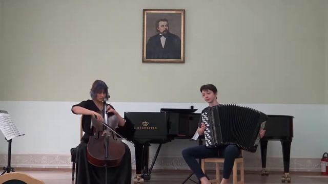 Astor Piazzolla "Le grand tango" Alevtina Nikitina (bayan) & Natalia Nazarova (cello) смотреть онлайн