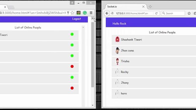 Showing online users using Nodejs and Socket.io смотреть онлайн