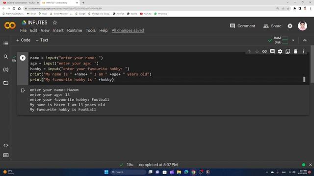 Python programming Episode 3 ( Inputes in Python ) смотреть онлайн