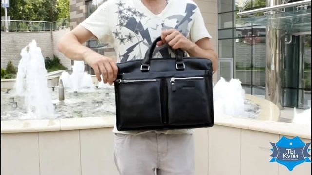 Видео обзор мужского черного кожаного портфеля ETERNO для ноутбука смотреть онлайн