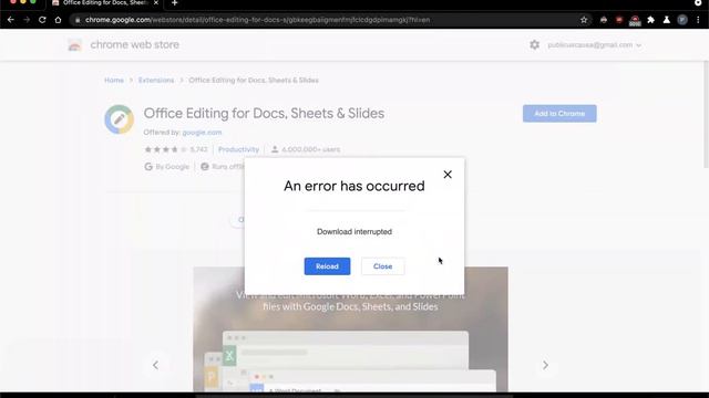 An error has occurred Download interrupted Office Editing for Docs, Sheets & Slides смотреть онлайн