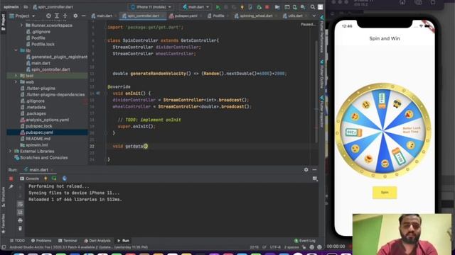 flutter tutorial for beginners || spin and win Part #2 || flutter firebase tutorial смотреть онлайн
