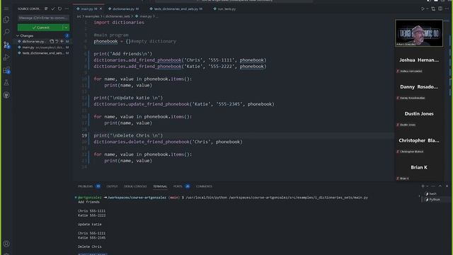 102523 COSC 1336 Python dictionary example and sets смотреть онлайн