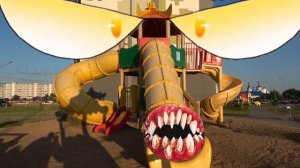 ГОРКА ПОЖИРАТЕЛЬ в РЕАЛЬНОЙ ЖИЗНИ. ДЕТСКАЯ ГОРКА ПОЖИРАТЕЛЬ ПЫТАЛАСЬ МЕНЯ СЪЕСТЬ! Крэйзи шоу