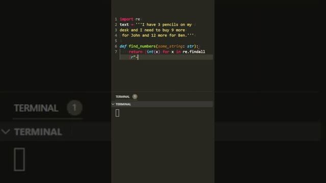 1 Line to Find All Numbers in a String! #python #coding #regex #regularexpressions смотреть онлайн