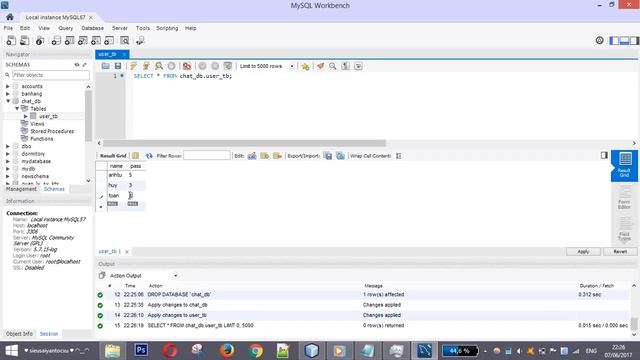 create database for chat application in Java смотреть онлайн