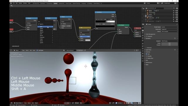 Absorbtion Water Cycles - Абсорбирующий шейдер воды Blender 2.8 смотреть онлайн