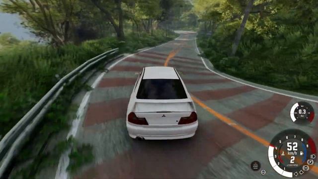 BeamNG Hakone Nanamagari 4:43 free ride Mitsubishi Lancer EVO6 смотреть онлайн