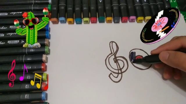 как можно нарисовать музыку | Drawing for children music смотреть онлайн