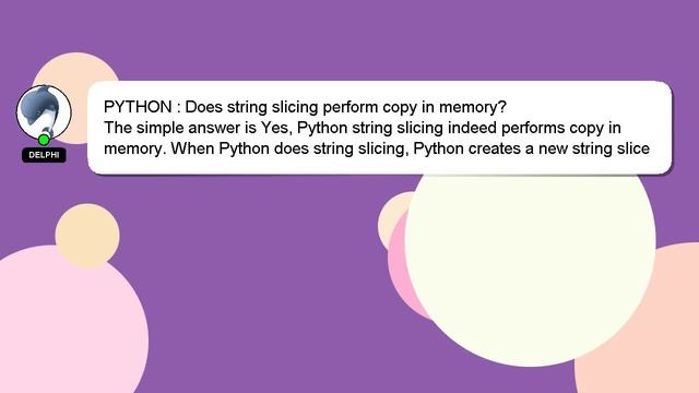 PYTHON : Does string slicing perform copy in memory? смотреть онлайн