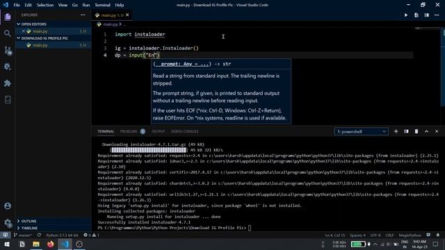 Download Instagram Profile Pic Using Python | Codes That Matter смотреть онлайн