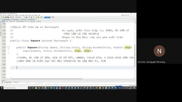 Nhập môn Lập trình OOP với Java: Bài 23 - Abstract Class (bài số 3 - phiên bản 1) смотреть онлайн