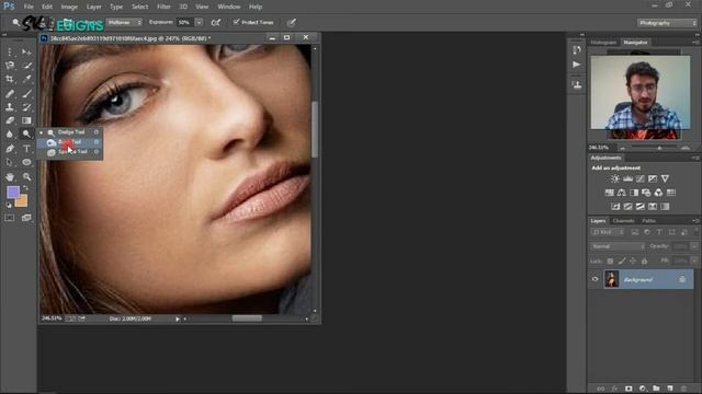 Dodge, Burn, and Sponge Tool in Photoshop in हिंदी/اردو смотреть онлайн