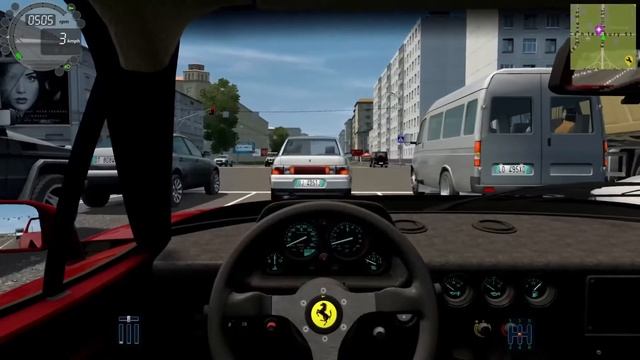 City Car Driving - Ferrari F40 | Fast Driving смотреть онлайн