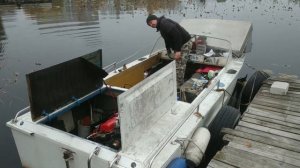 Узам 2,0 первый запуск мотора на катере Амур М