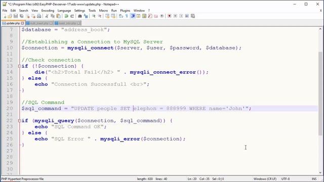 MySQLi Tutorial - 11 - Update Statement смотреть онлайн