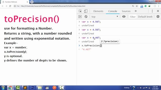 38.Javascript toPrecision method | JS Number Methods in Hindi смотреть онлайн