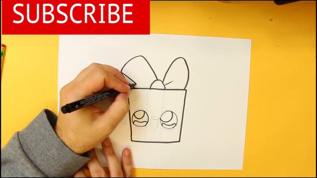 HOW TO DRAW A PRESENT CUTE, Easy step by step drawing lessons for kids смотреть онлайн