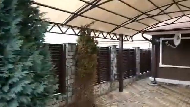 Навес из поликарбоната 6х6 метра