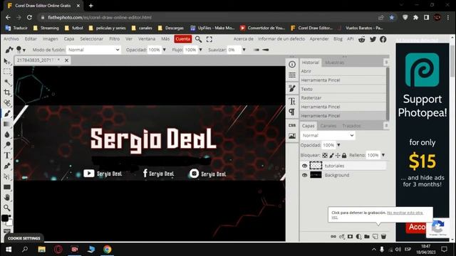 COMO Editar Logos y Portadas GRATIS sin Instalar NADA✅Mira el Resultado con Corel Draw!