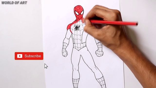 How To Draw Spiderman Step By Step || Spiderman Drawing For Beginners || Marvel Cartoons Drawing