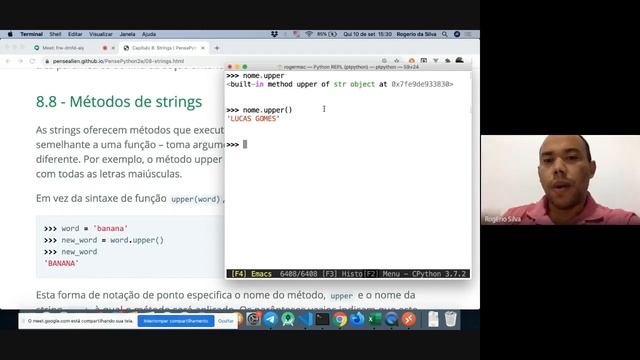 Semana 4: #21 - Dúvidas Python Strings/Métodos Strings/Slice смотреть онлайн