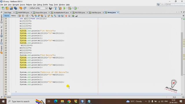 Matrix In core java | 2D Array in Core java | JBJ Smart Learning #trending #trendingvideo #corejava смотреть онлайн