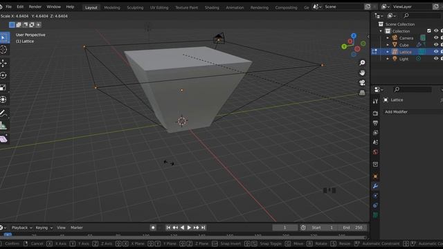 Модификатор Lattice. Blender 3.0+ смотреть онлайн