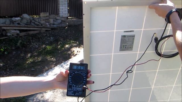 Тест солнечной панели в жару Amerisolar 280W 5BB в солнечную погоду летом смотреть онлайн