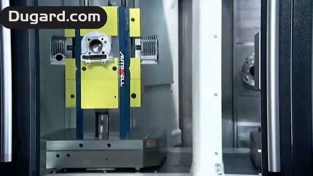 Обработка металла на горизонтальном двухпаллетном обрабатывающем центре Dugard MH 500 смотреть онлайн