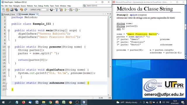 [Java] Métodos - Strings (método 'split'): Prenome e Sobrenome смотреть онлайн