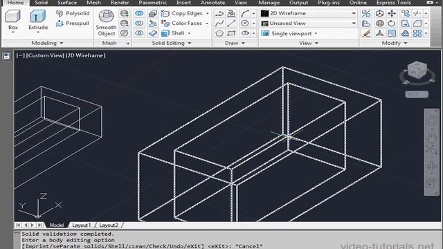 AutoCad 3d Modeling 47 ( Shell ) смотреть онлайн
