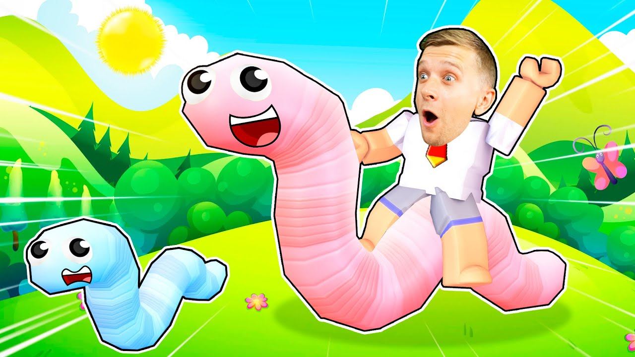 Вырастил ГИГАНТСКОГО ЧЕРВЯ! Worms Simulator ROBLOX от FFGTV смотреть онлайн