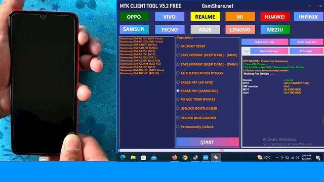 1 Click - Samsung Frp Bypass Android 13 | A10s/A12/A22 /A32 5g/A02/A03s Frp Remove (2023) MTK Clent смотреть онлайн
