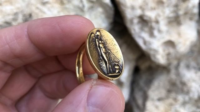 Бронзовое кольцо Ника Богиня победы Древнегреческая мифология Кольцо в античном стиле Древней Греци