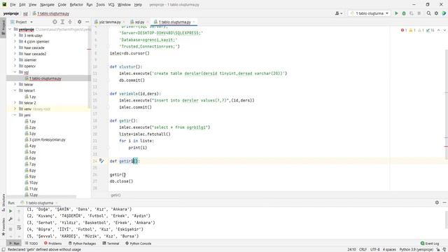 5 - Python ile MS-SQL Python'dan Veri Çekme смотреть онлайн
