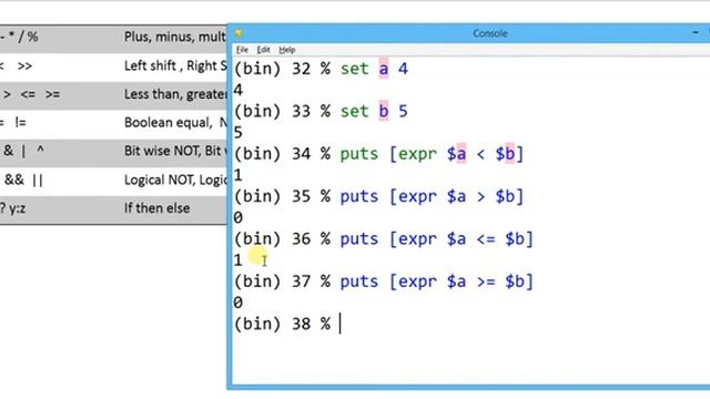 operators in TCL language смотреть онлайн