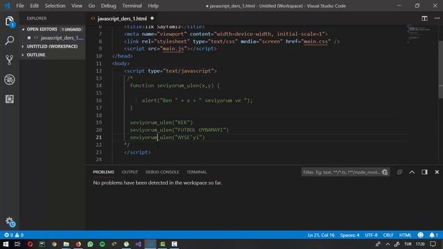 Javascript Dersleri 2018: 4 - Fonksiyonlar'da Parametre Kullanımı, Değer Döndürme смотреть онлайн