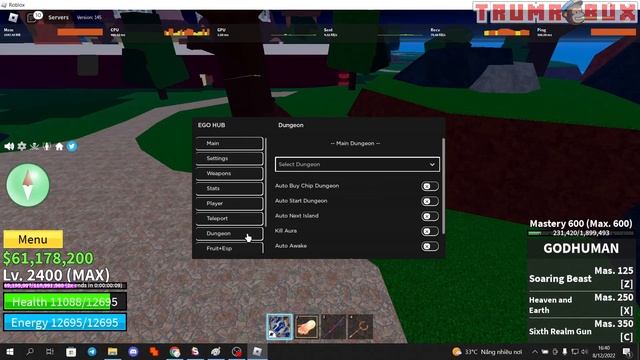 [ROBLOX] UPDATE BLOX FRUIT MỚI HACK TRÊN ĐIỆN THOẠI AUTO FARM, AUTO CHEST, AUTO WEAPON / SCRIPT FRE смотреть онлайн