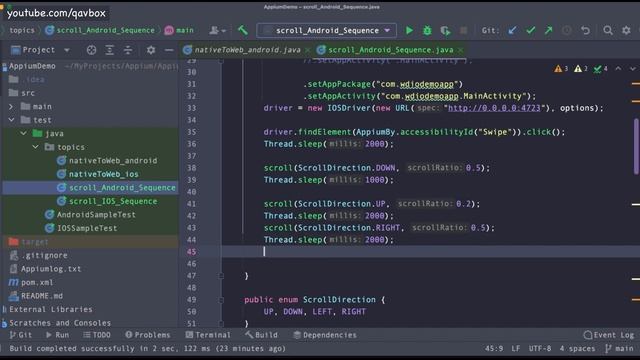 Appium Scroll/Swipe in Android | Horizontal & Vertical | using PointerInput & Sequence class смотреть онлайн