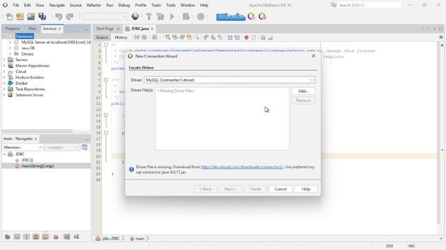How to connect MySql Database 8.0.31 & Java NetBeans IDE 16 Using Connector-j Driver || JDBC in jav смотреть онлайн