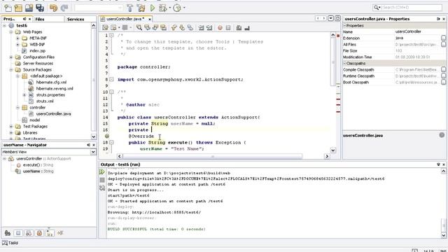 NetBeans 6.7.1 Struts 2 Hibernate 3 смотреть онлайн