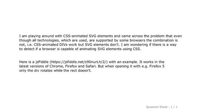 CSS : Detect browser support for CSS-animated SVG смотреть онлайн