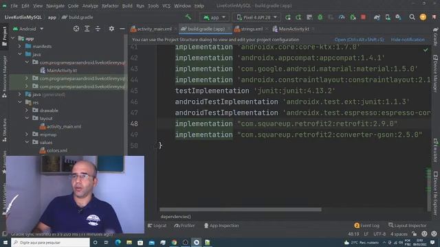 Android Studio | Veja como se conectar a um banco SQL através de uma API usando Kotlin no aplicativ смотреть онлайн
