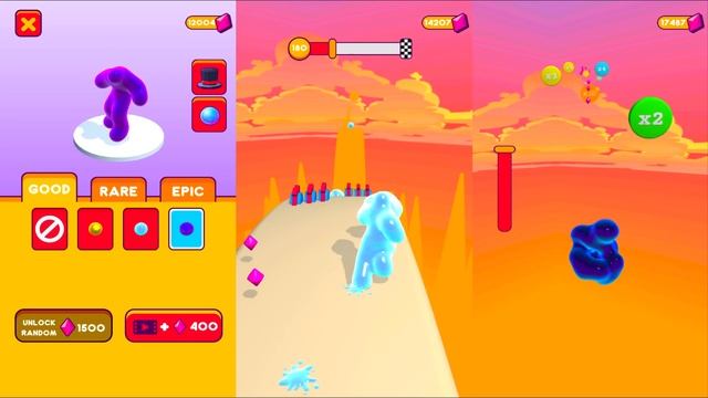 NOOB vs PRO vs HACKER in Blob Runner 3D (New Update) смотреть онлайн
