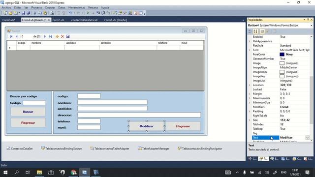 Formulario de Modificación SQL server y Visual Básic 2010 смотреть онлайн