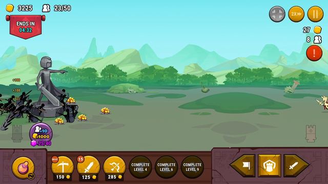 Stickman War: Stick Fight Army Gameplay Walkthrough Part 1 - Tutorial Army War (Android,iOS) смотреть онлайн