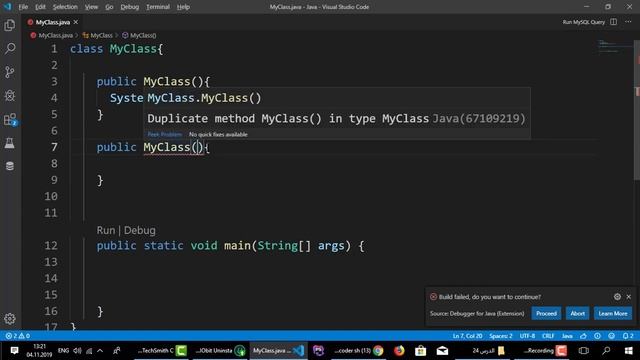 دورة جافا كاملة (تعلم java بالعربي) حلقة 25 : شرح class constructor في java - جزء الثاني смотреть онлайн