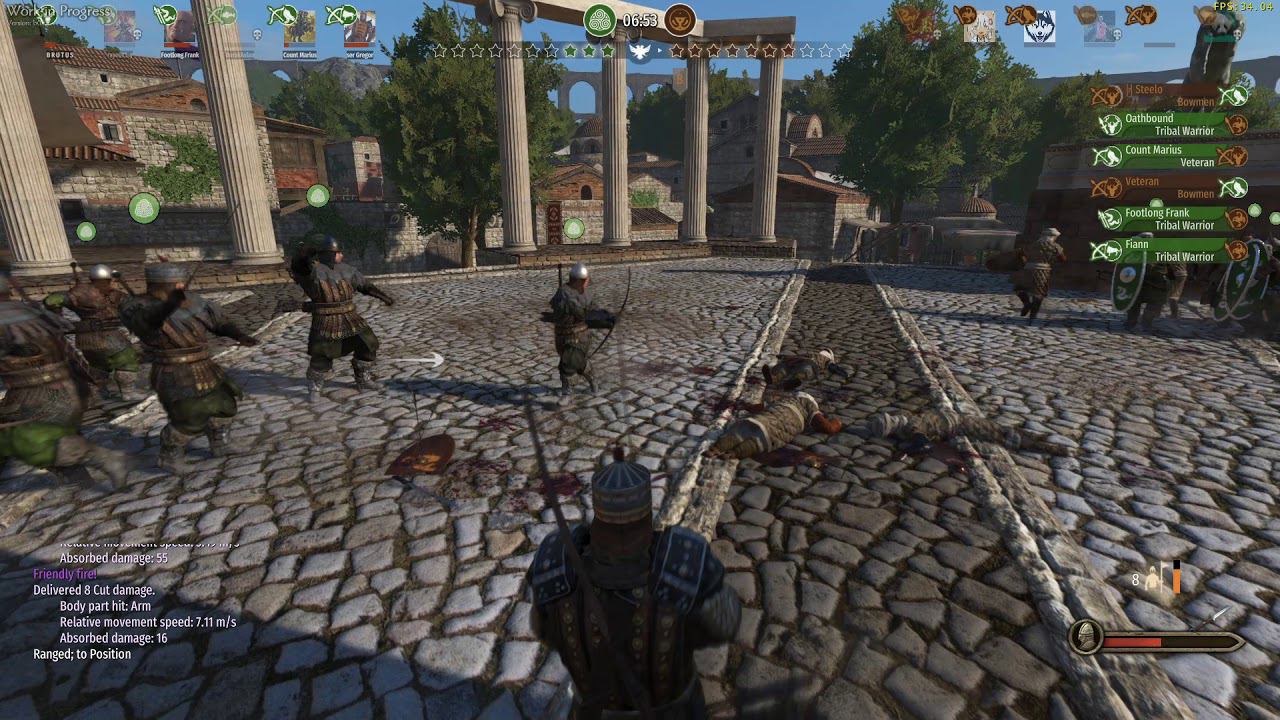 Mount and blade 2 Bannerlord captain mode with the successful use of archers Streets of Syllianon смотреть онлайн