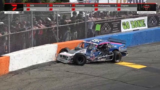 2023 NASCAR Whelen Modified Buzz Chew Chevrolet Cadillac 200 Riverhead - Eddie Brunnhoelzl III cras смотреть онлайн